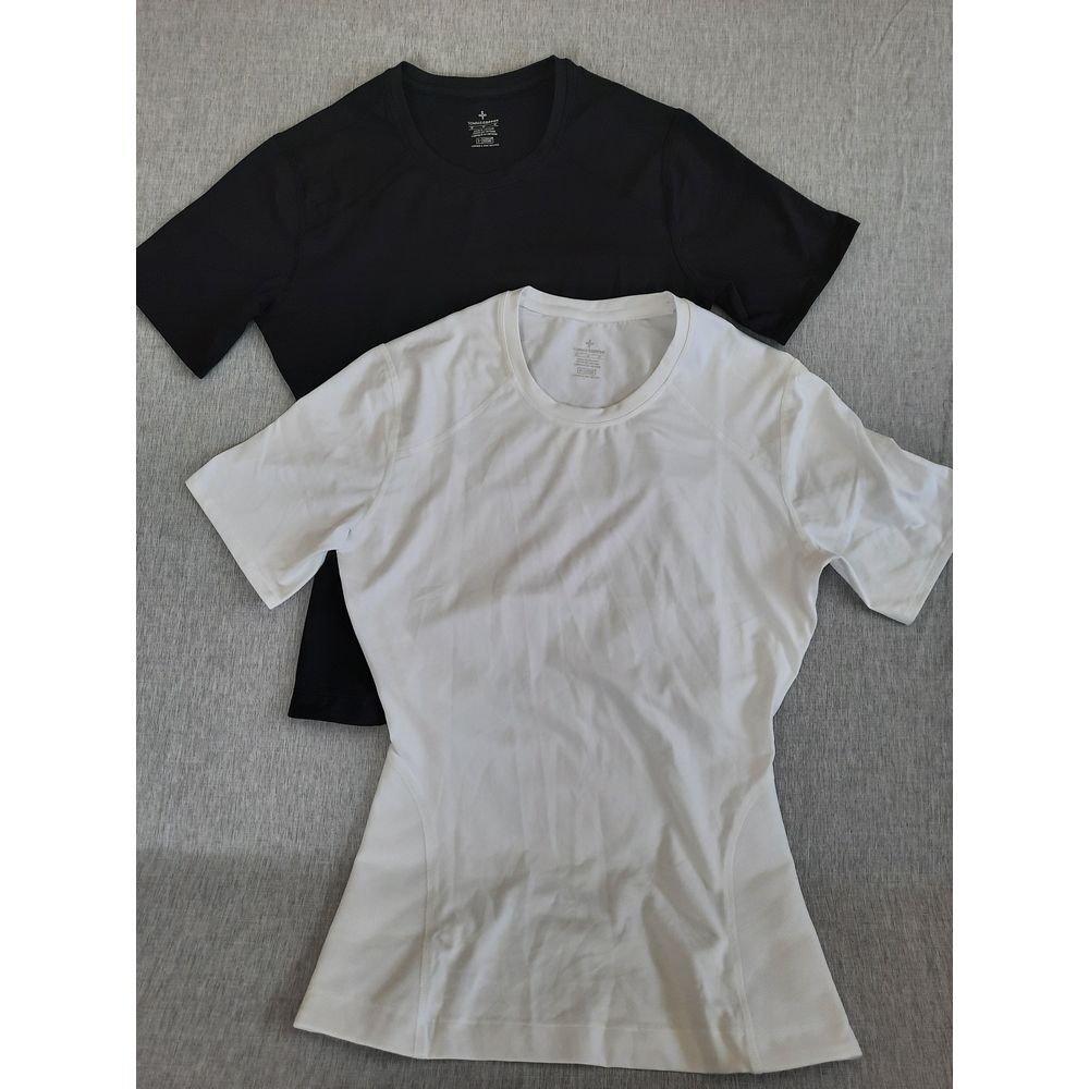 Tommie Copper Men 2 of Medium Active Stretch Pullover T-Shirt Lower Back Support